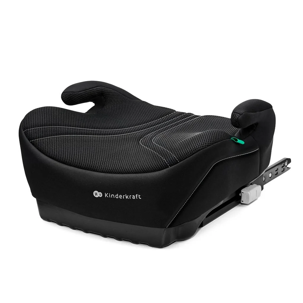 Detská podsedák ISOFIX i-Size 125–150 cm – ľahký, AIR FLOW, čierny