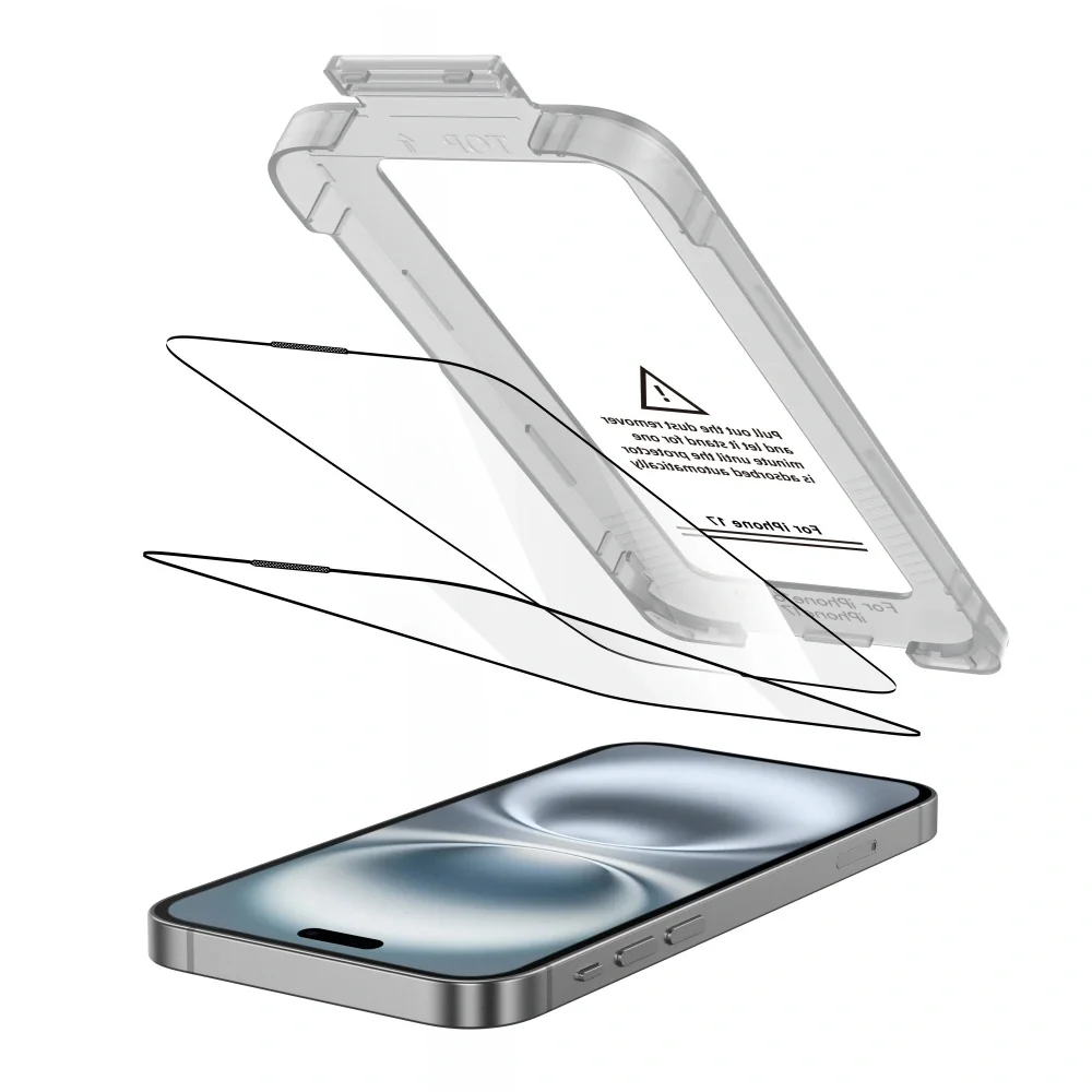 Tech-Protect Quick Set 2x ochranné sklo na iPhone 17, čierne