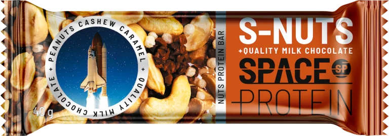 Space Protein S-NUTS 1×40 g, proteínová tyčinka