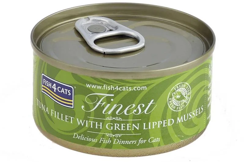 FISH4CATS Konzerva pre mačky Finest tuniak s mušľami 70g 1×70 g, konzerva pre mačky