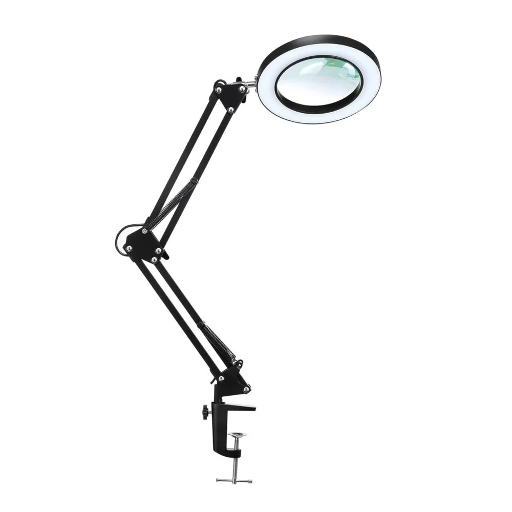MG FX310 LED stolná lampa s lupou, čierna
