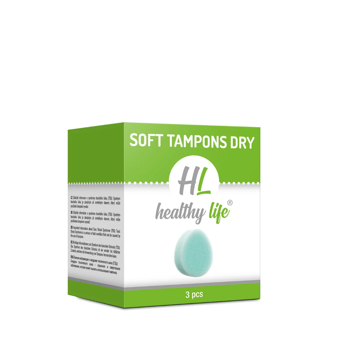 Healthy Life - Tampón Soft Dry  mini pack 1×3 ks, tampón