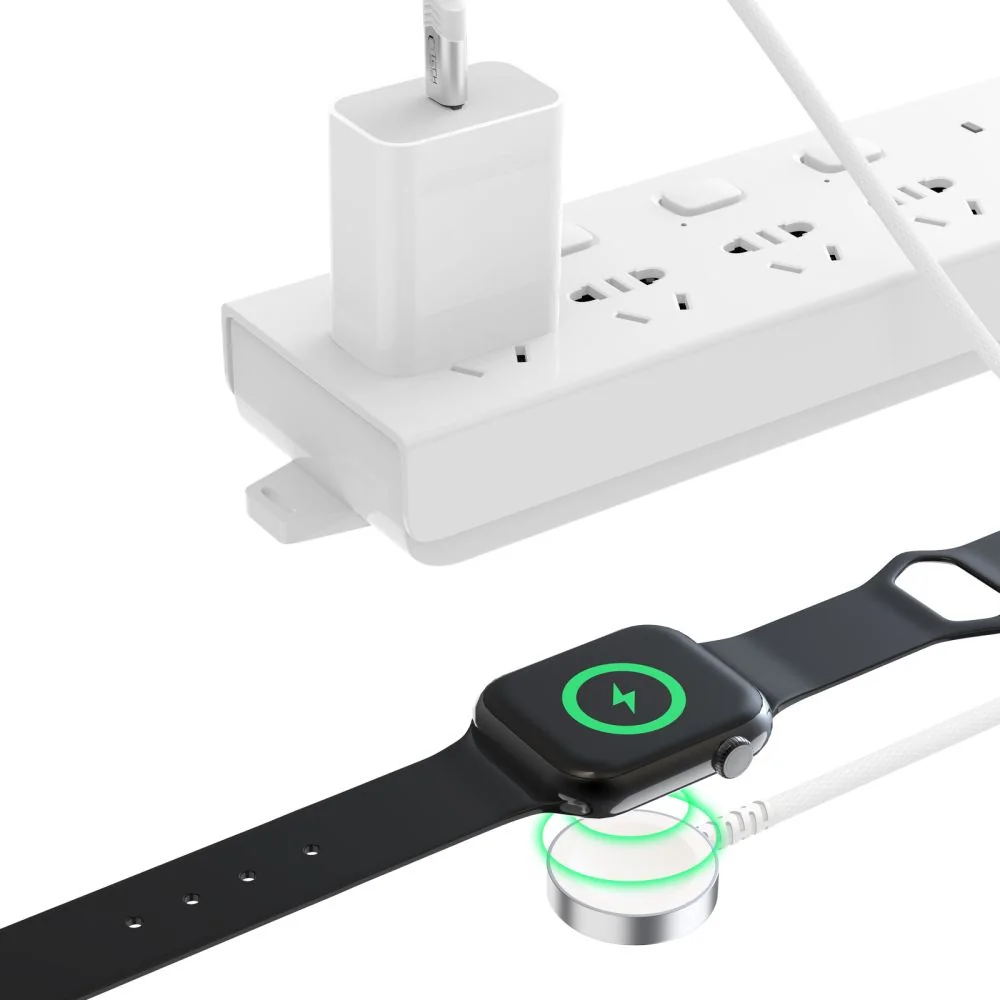Tech-Protect MC01 magnetická nabíjačka na Apple Watch USB-C 1.2m, biela a