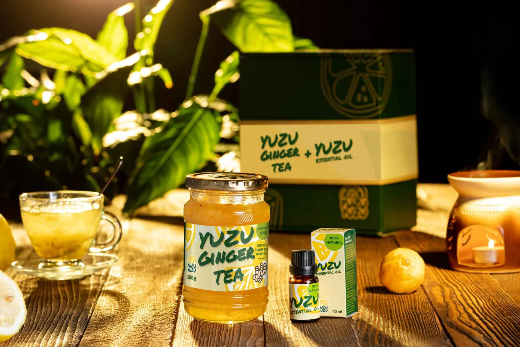 YUZU YUZU Harmony box 1×1 set, Yuzu ginger tea a ginger root oil
