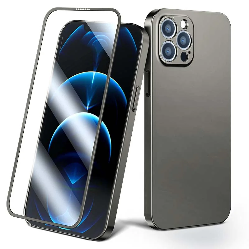 Joyroom 360 Full Coverage kryt na iPhone 13 Pro Max + ochranné sklo, sivý ivý