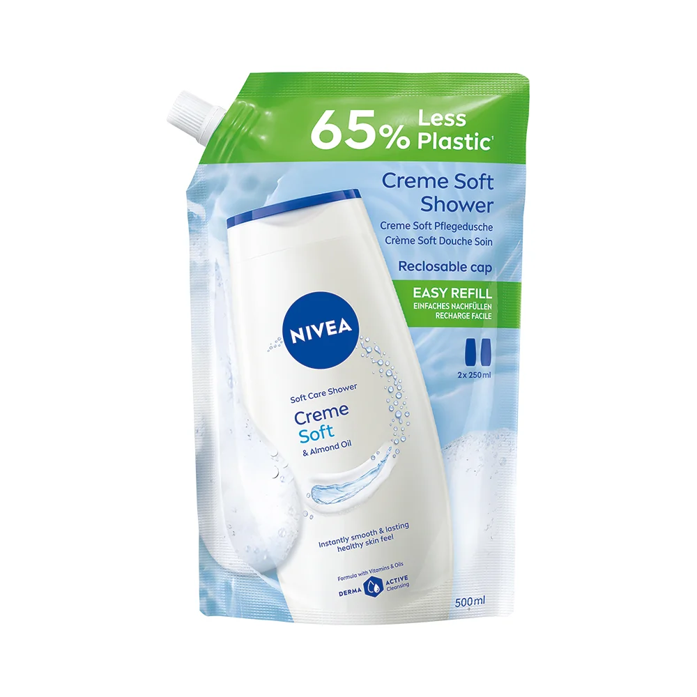 NIVEA Tekuté mydlo Creme Soft 500ml Refill 1×500 ml, mydlo