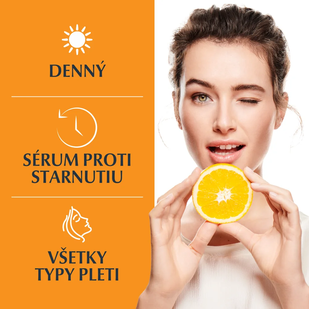 Eucerin HYALURON-FILLER 3x EFFECT Vitamin C booster 1×7,5 ml,  po 7 dňoch viditeľný výsledok