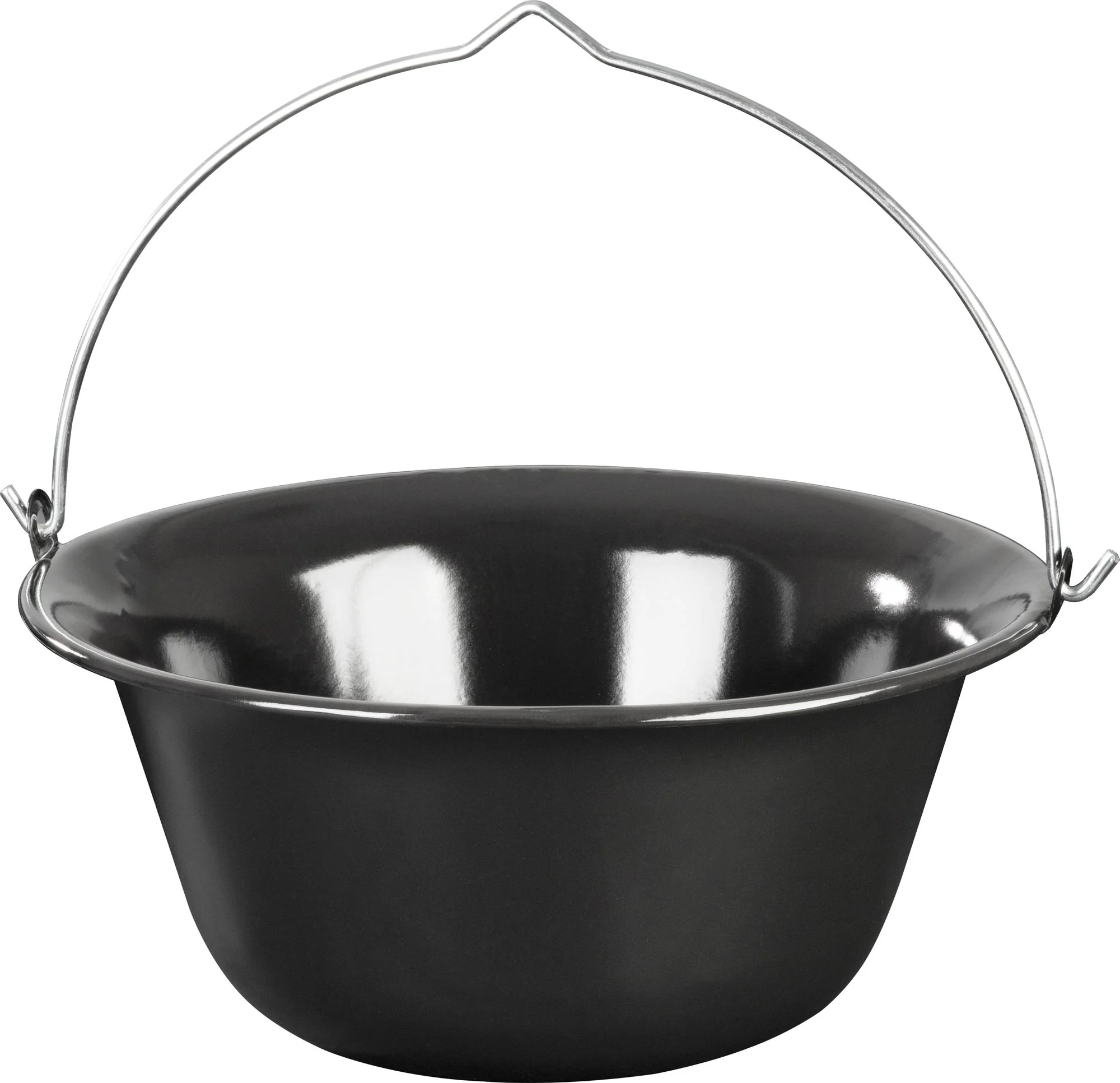 MagicHome smaltovaný kotlík na guľáš, 1 ks 12 l, 39,8x18 cm, čierny, bez pokrievky