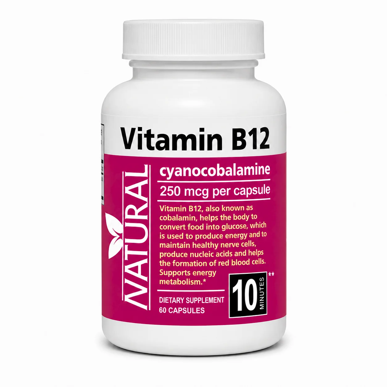Vitamín B12 - Cyanocobalamine - 250 mcg - 60 kapsúl