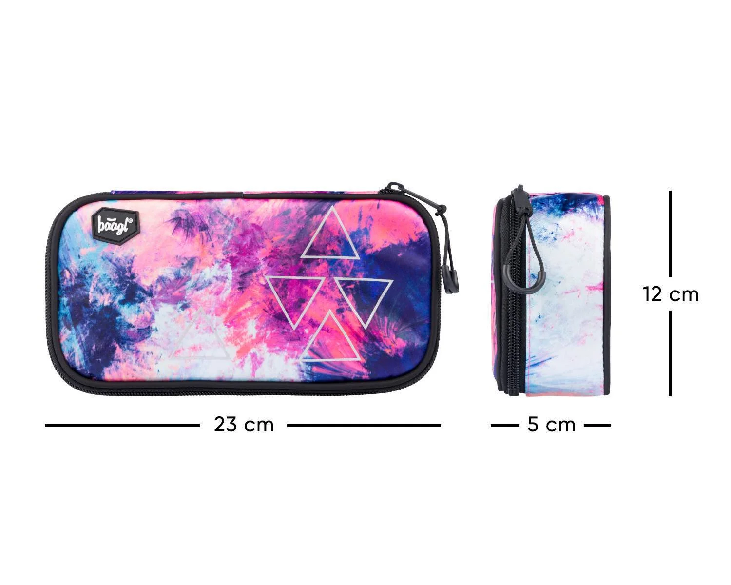 Baagl Školský peračník etui Abstract fialovo-ružový vzor Abstract