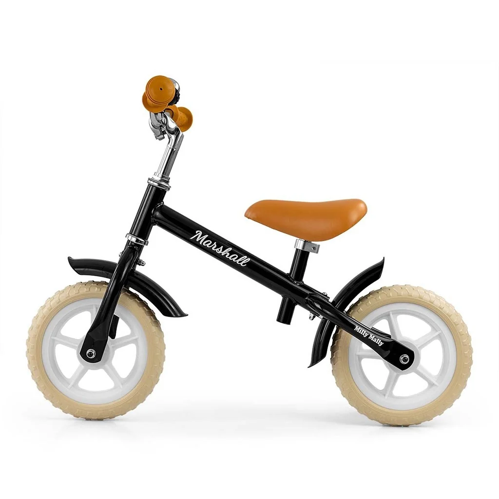 Detské odrážadlo bicykel Milly Mally Marshall Black , 20C51495