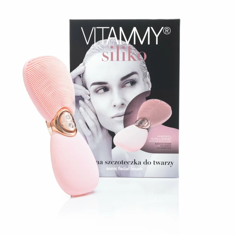 VITAMMY SILIKO sonická kefka na tvár, púdrovo ružová