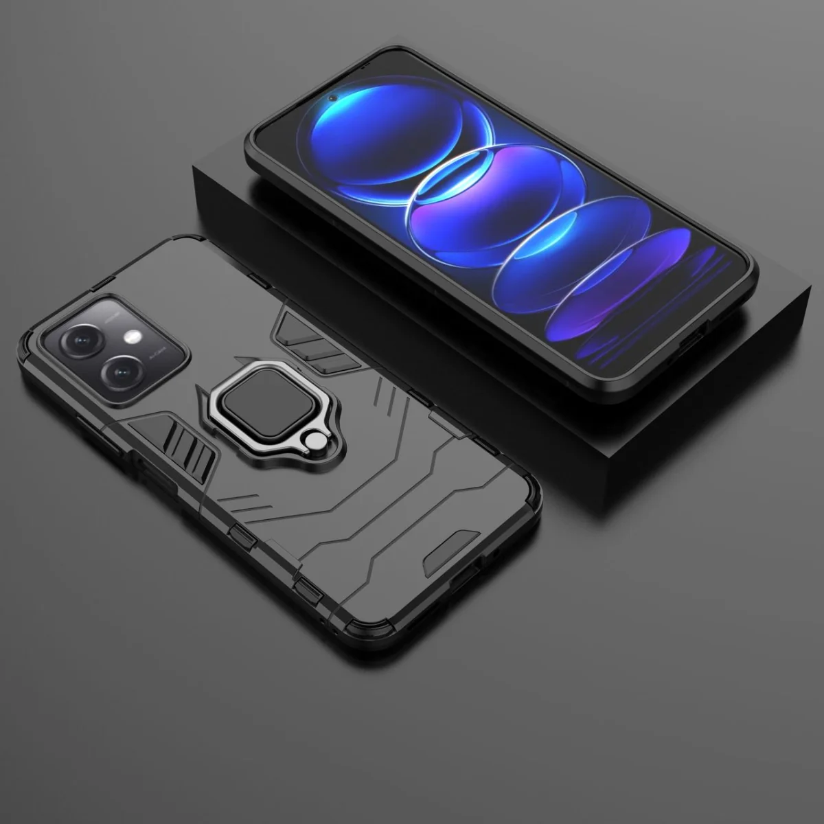 MG Ring Armor kryt na Xiaomi Redmi Note 12 5G / Poco X5 5G čierny