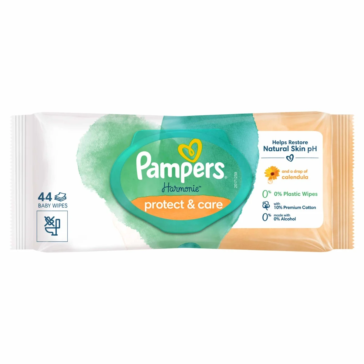 PAMPERS HARMONIE PROTECT&CARE VLH.OBRUSKY 44KS 1×44 ks, vlhčené obrúsky