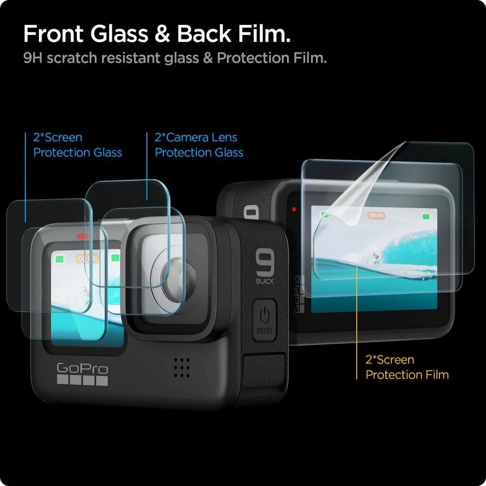 Spigen Glas.Tr Slim 2x ochranné sklo a fólia na GoPro Hero 9 / 10 / 11 / 12 / 12