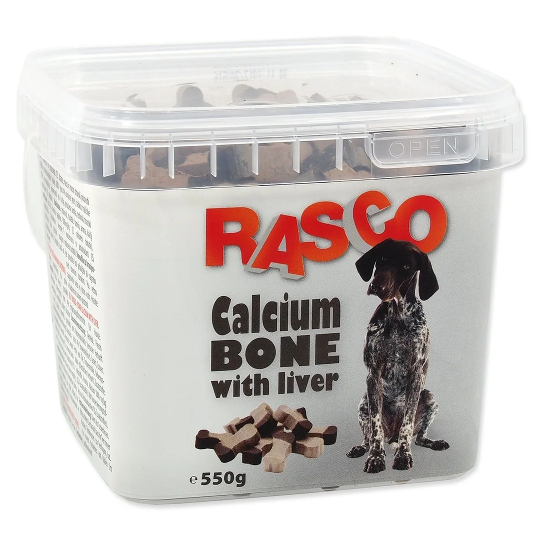 Pochúťka Rasco kosť kalciová s pečienkou 2,5cm 550g