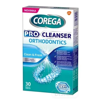 COREGA PRO CLEANSER ORTHODONTICS antibakteriálne čistiace tablety 1x30 ks