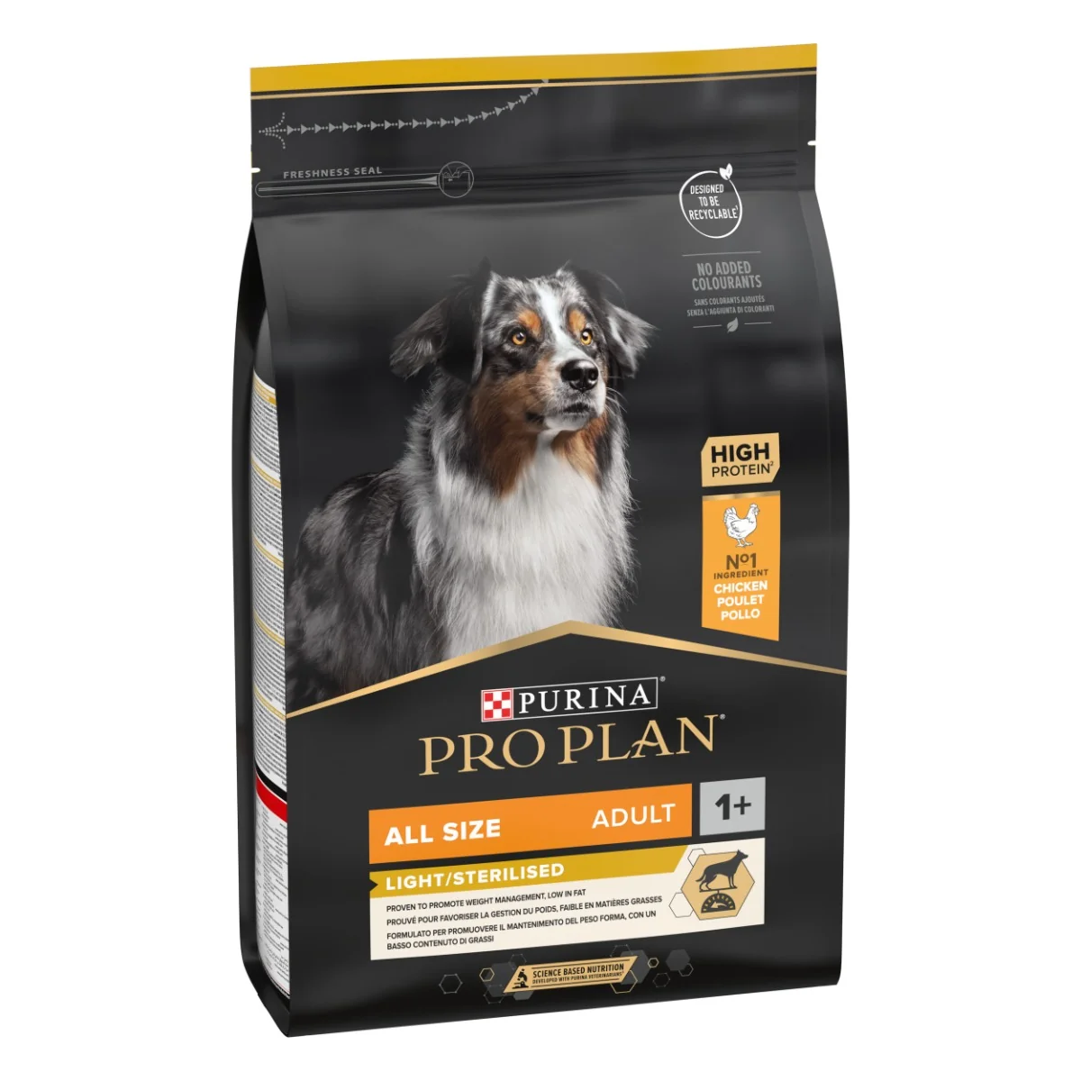 PRO PLAN All Sizes Adult Light Sterilised granule pre psov kura 3 kg 1×1 ks