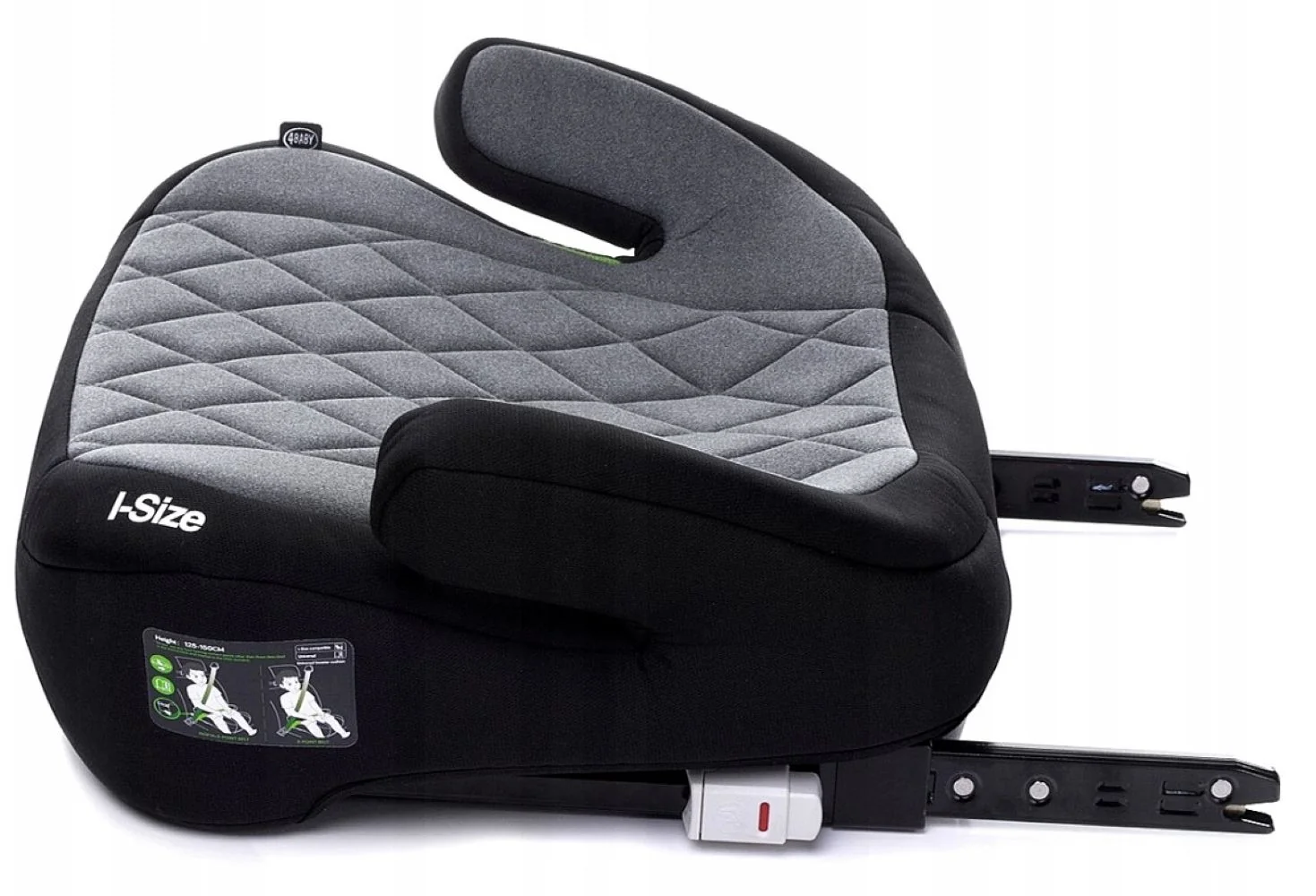 Autosedačka/podsedák HI-FIX ISOFIX I-SIZE, čierna/sivá