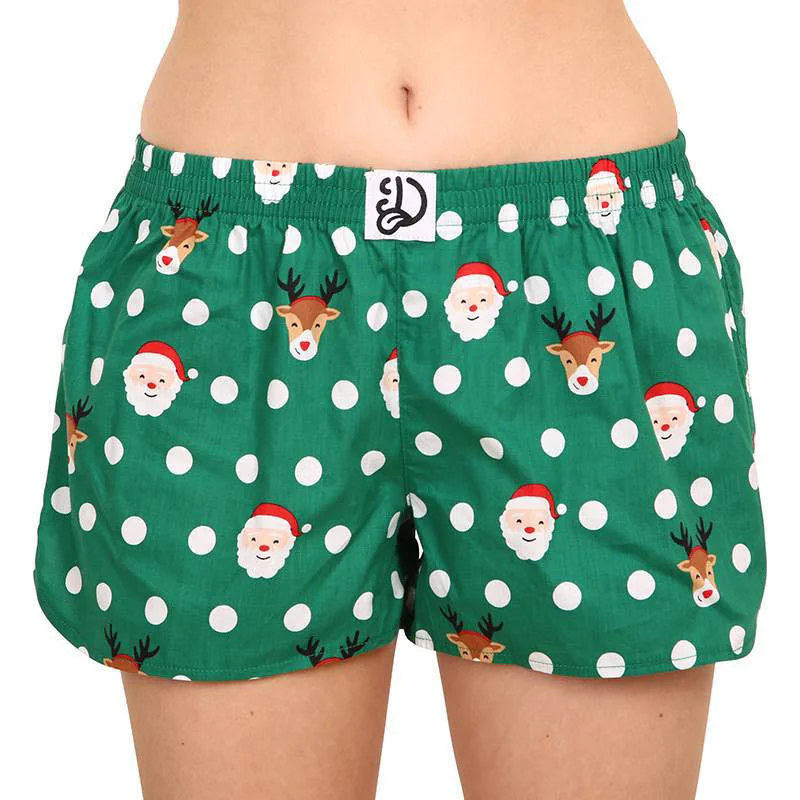 Veselé dámske trenky Santa a Rudolf (DWLB002) M