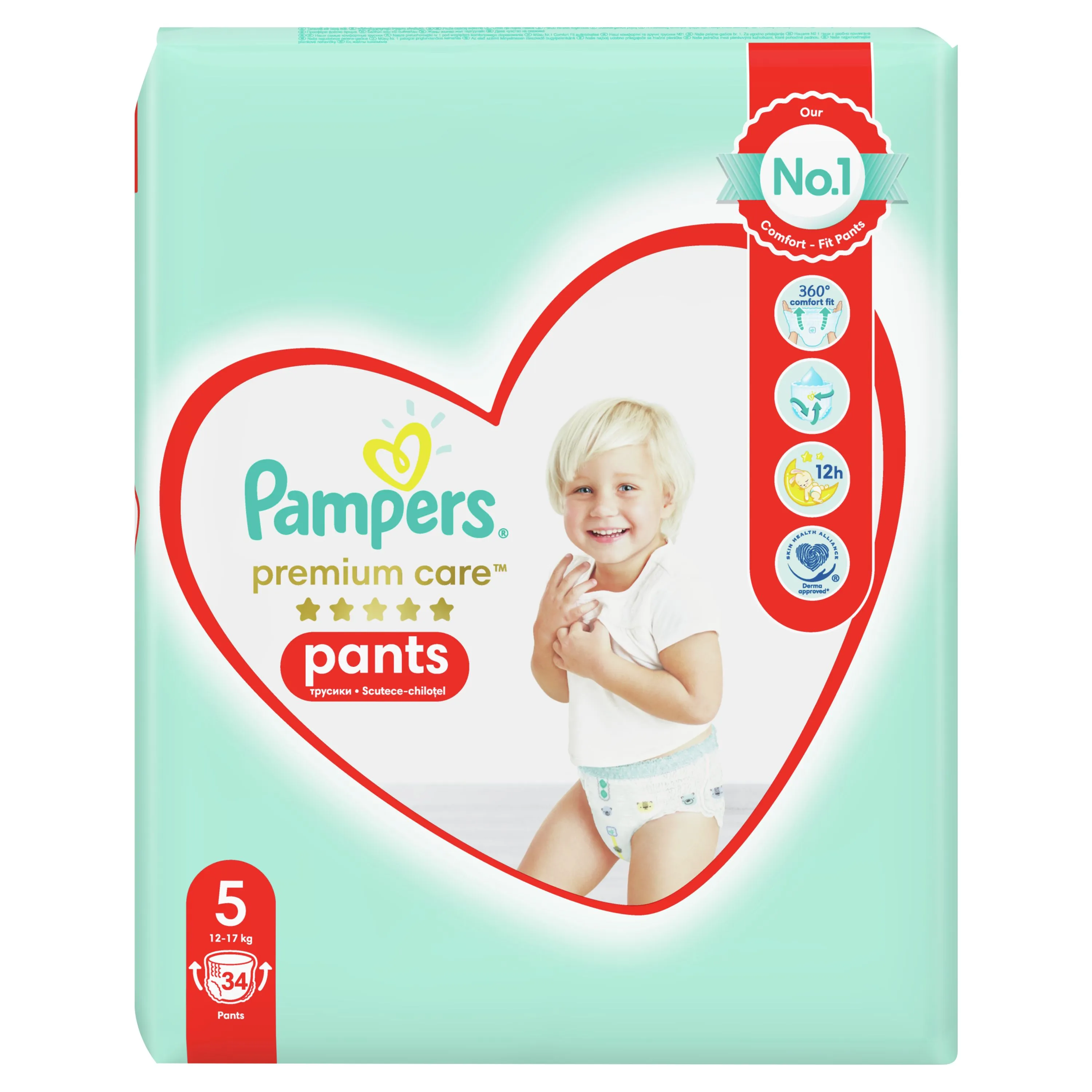 Pampers premium care Pants S5 34ks (12-17kg)