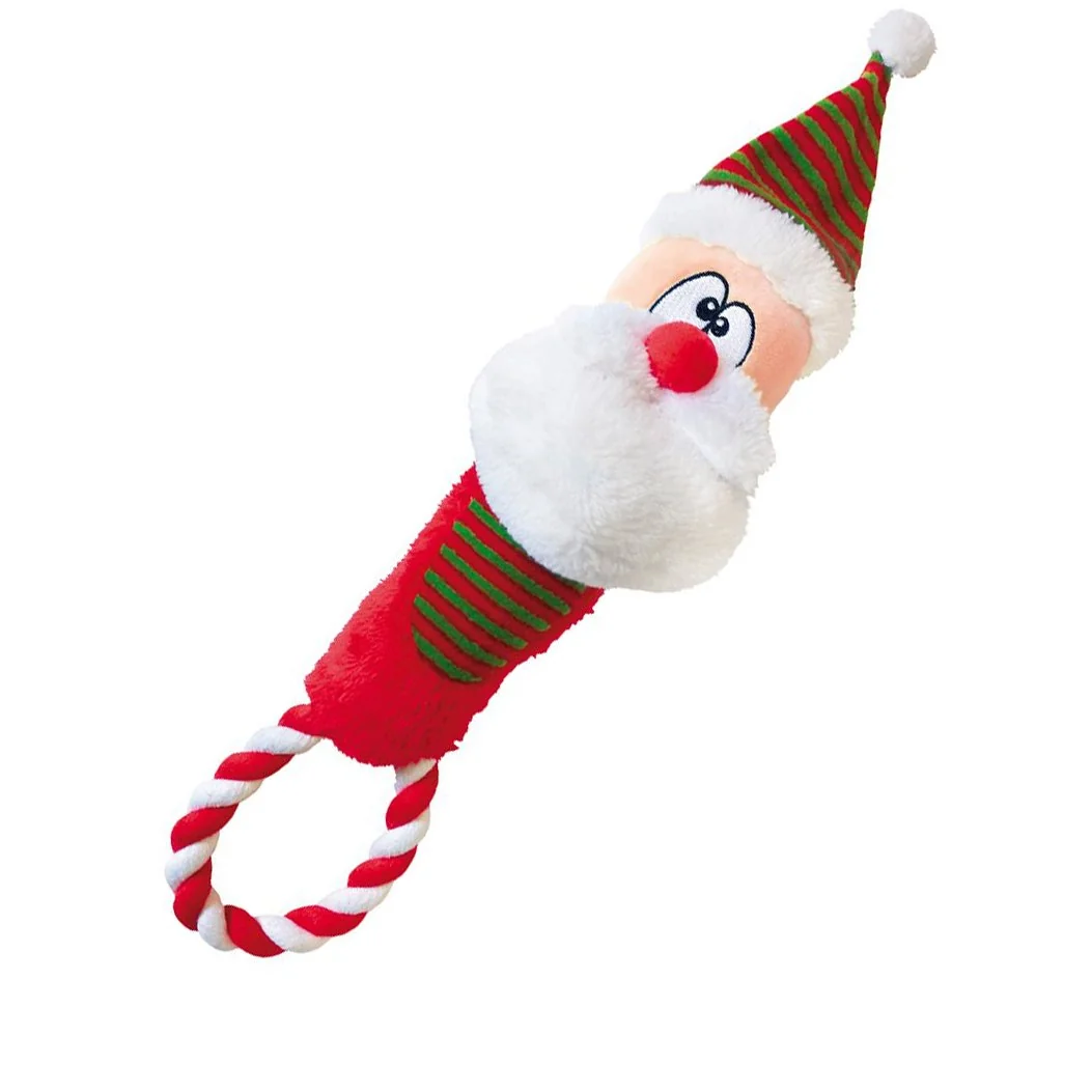 Vianočné preťahovadlo pre psa Santa