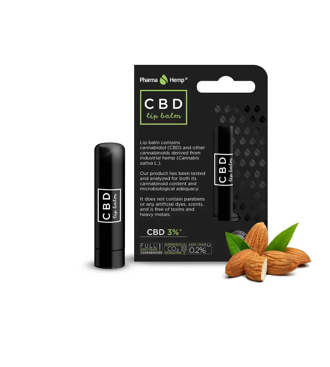 CBD Lip Balm 3% 1×4,5 g, CBD balzam na pery