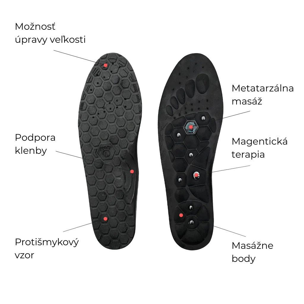 Magnetické masážne vložky do topánok veľkosť M