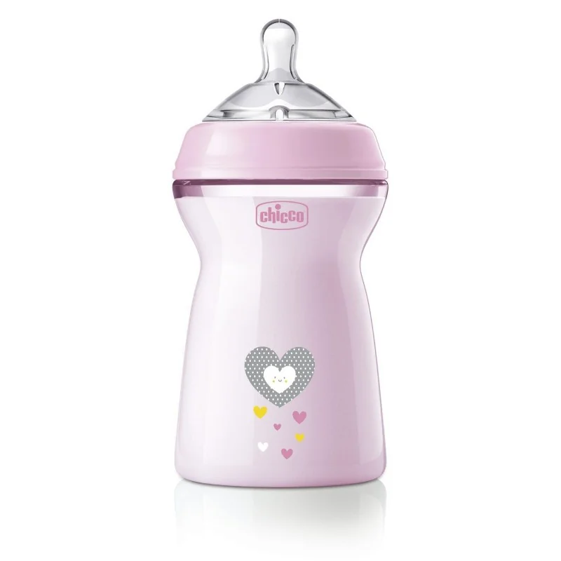 CHICCO Fľaša dojčenská antikolik Natural Feeling 330 ml dievča 6m+ 1 ks