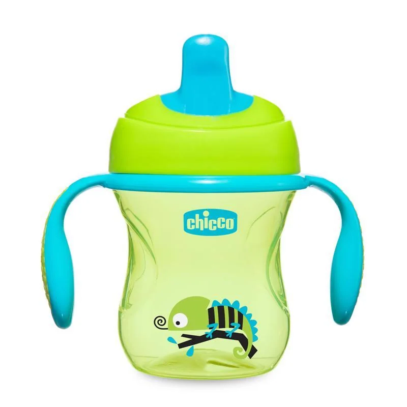 Chicco Hrnček Chicco Trénujeme s držadlami 200 ml, modrý 6m+ 1×1 ks, prvé pitie z hrnčeka
