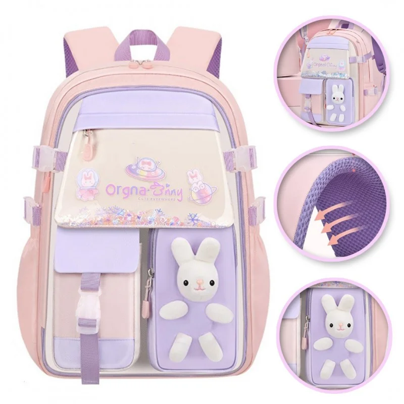 Livefy detský školský batoh Rabbit, ružový