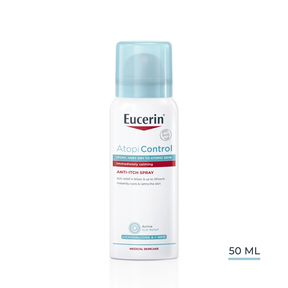 Eucerin AtopiControl Sprej proti svrbeniu 1×50 ml, suchá a atopická pokožka