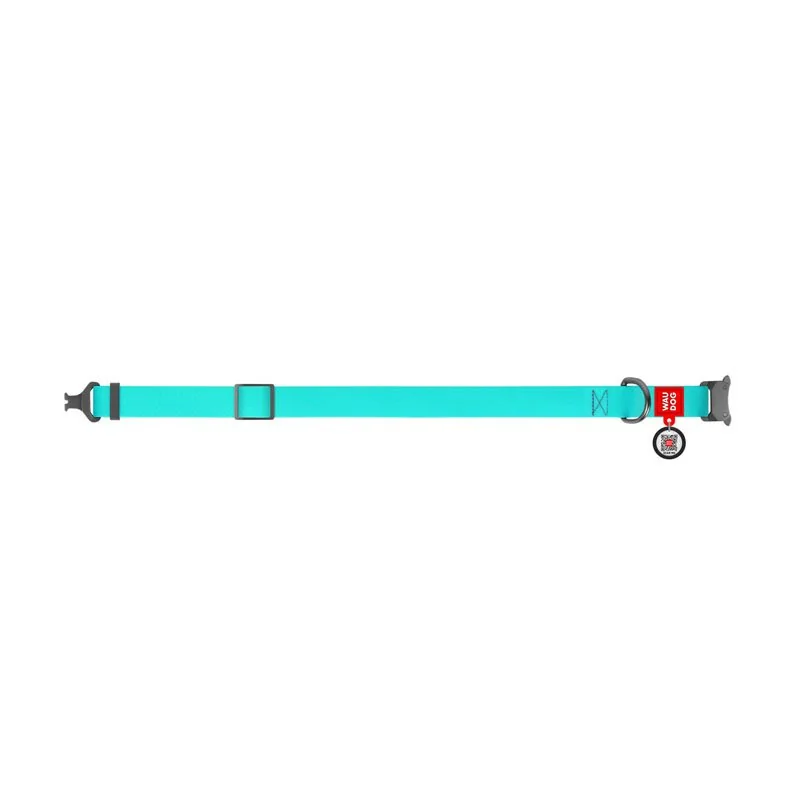 Vode odolný obojok WAU DOG svietiaci v tme, Obvod krku: 35-58cm, šírka: 25mm