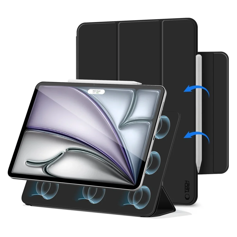 Tech-Protect Smartcase Magnetic puzdro na iPad Air 13'' 1-2gen 2024-2025, čierne 25, čierne