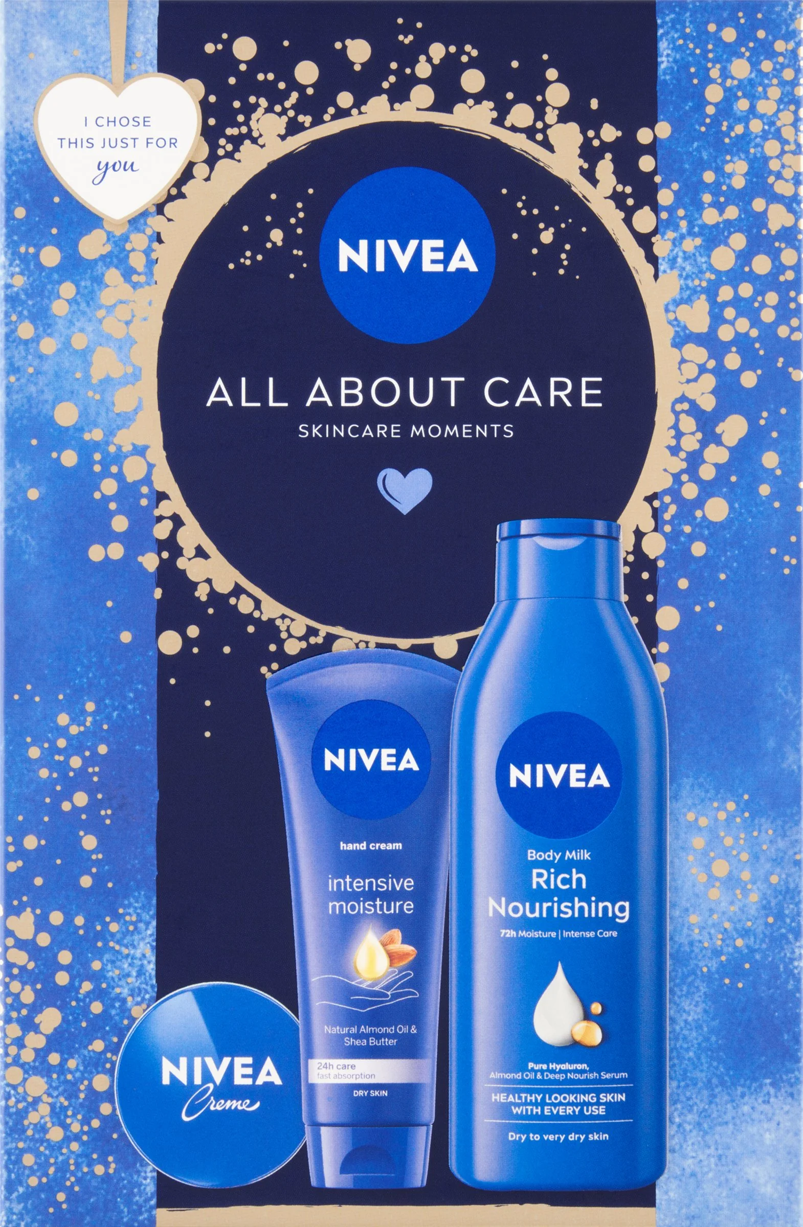 NIVEA BOX BODY MILK 1×1 ks, darčekové balenie