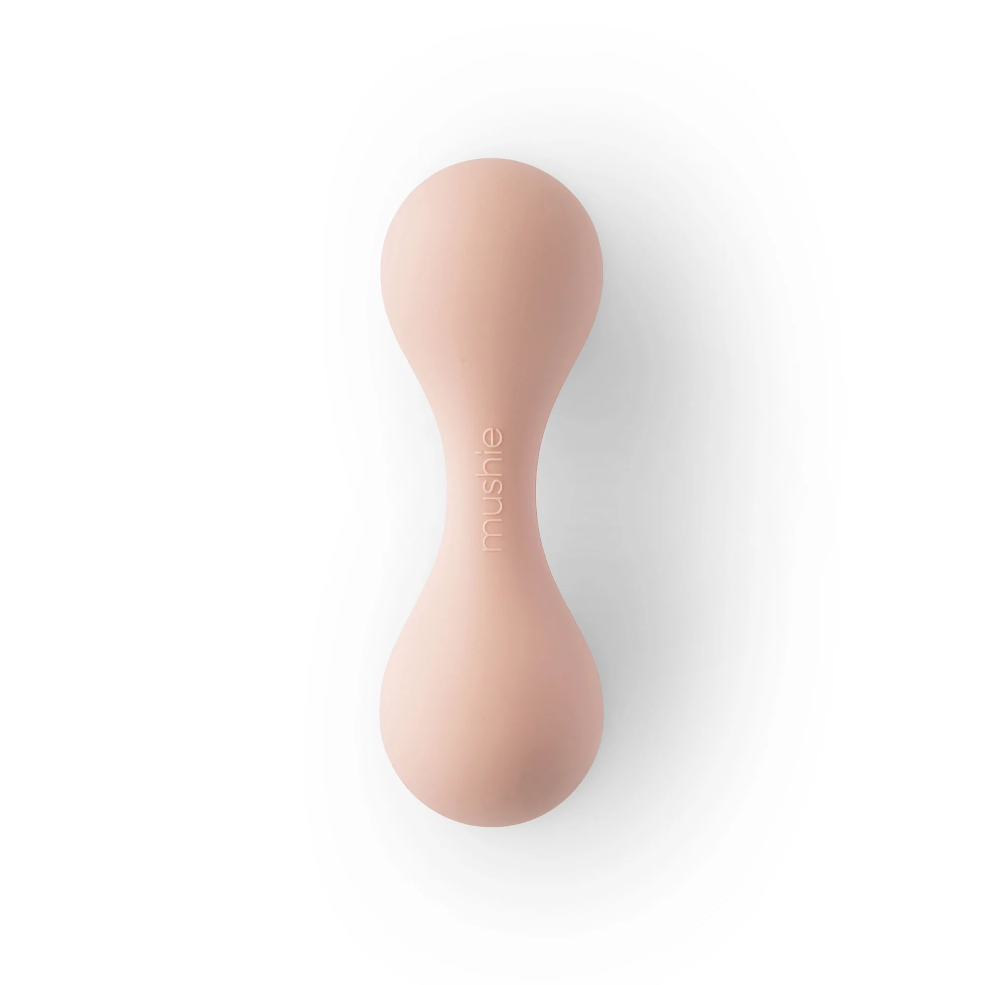 Mushie silikónová hrkálka, Blush 1×1 ks, hrkálka