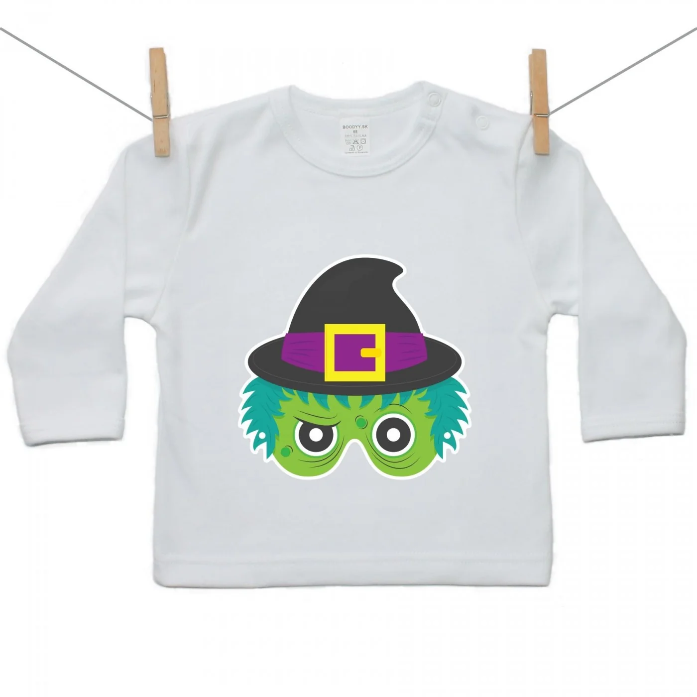 Boodyy Tričko s dlhým rukávom Halloween maska Veľkosť: 110