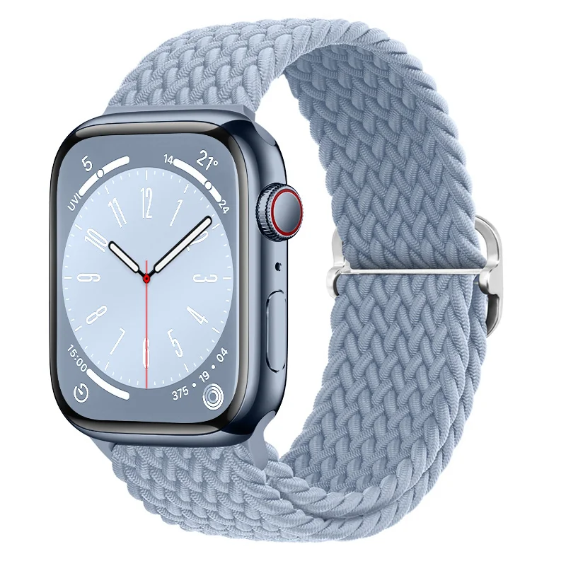 BStrap Elastic Nylon remienok na Apple Watch 42/44/45mm rock cyan