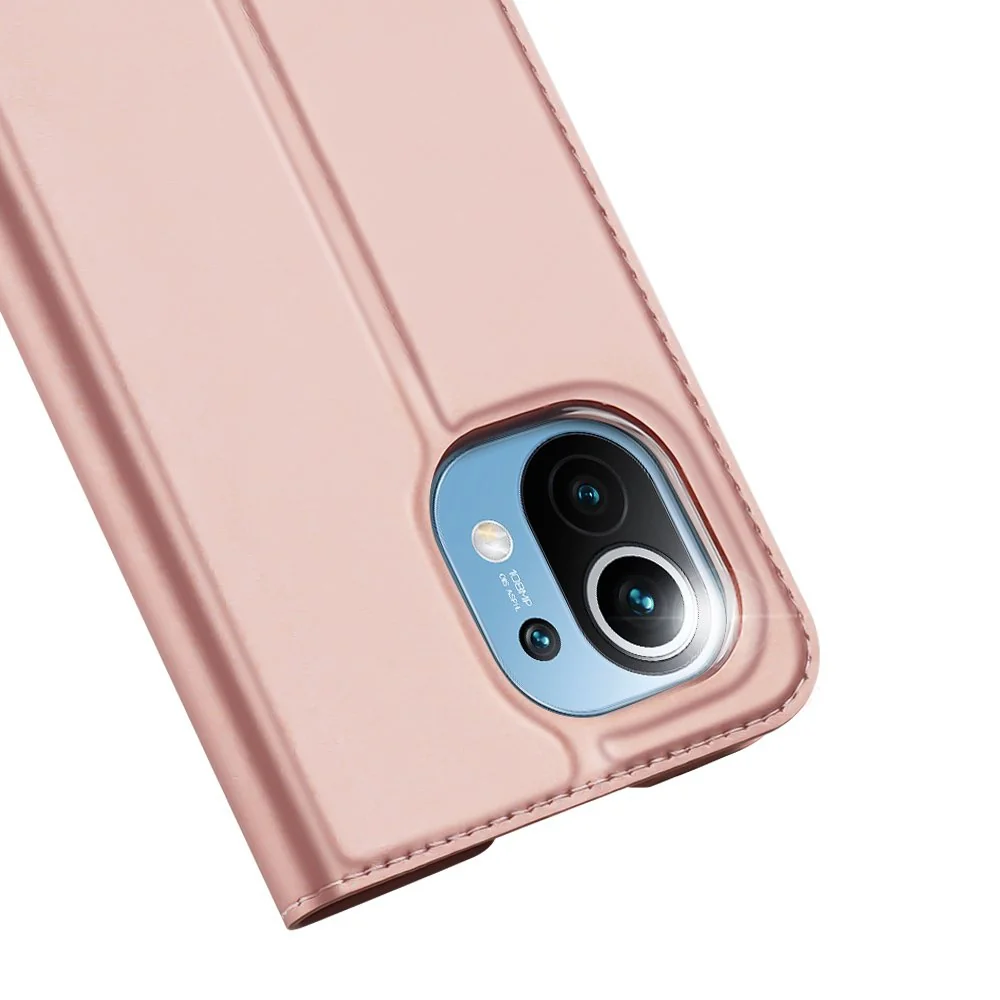 DUX DUCIS Skin Pro knižkové kožené puzdro na Xiaomi Mi 11 ružové