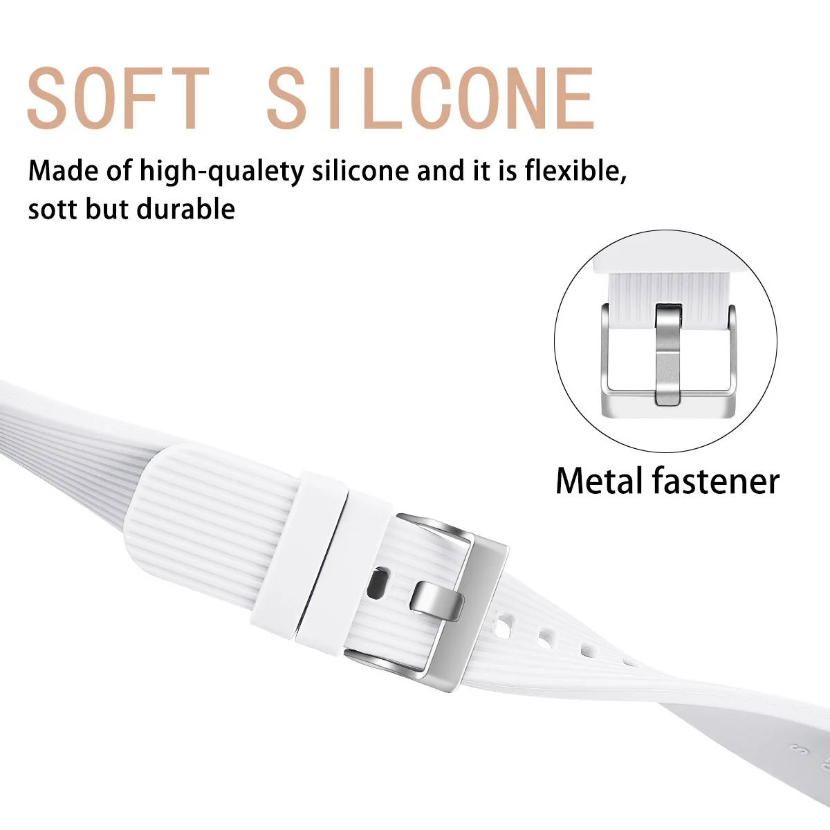 BStrap Silicone Line (Small) remienok na Garmin Vivoactive 5 white