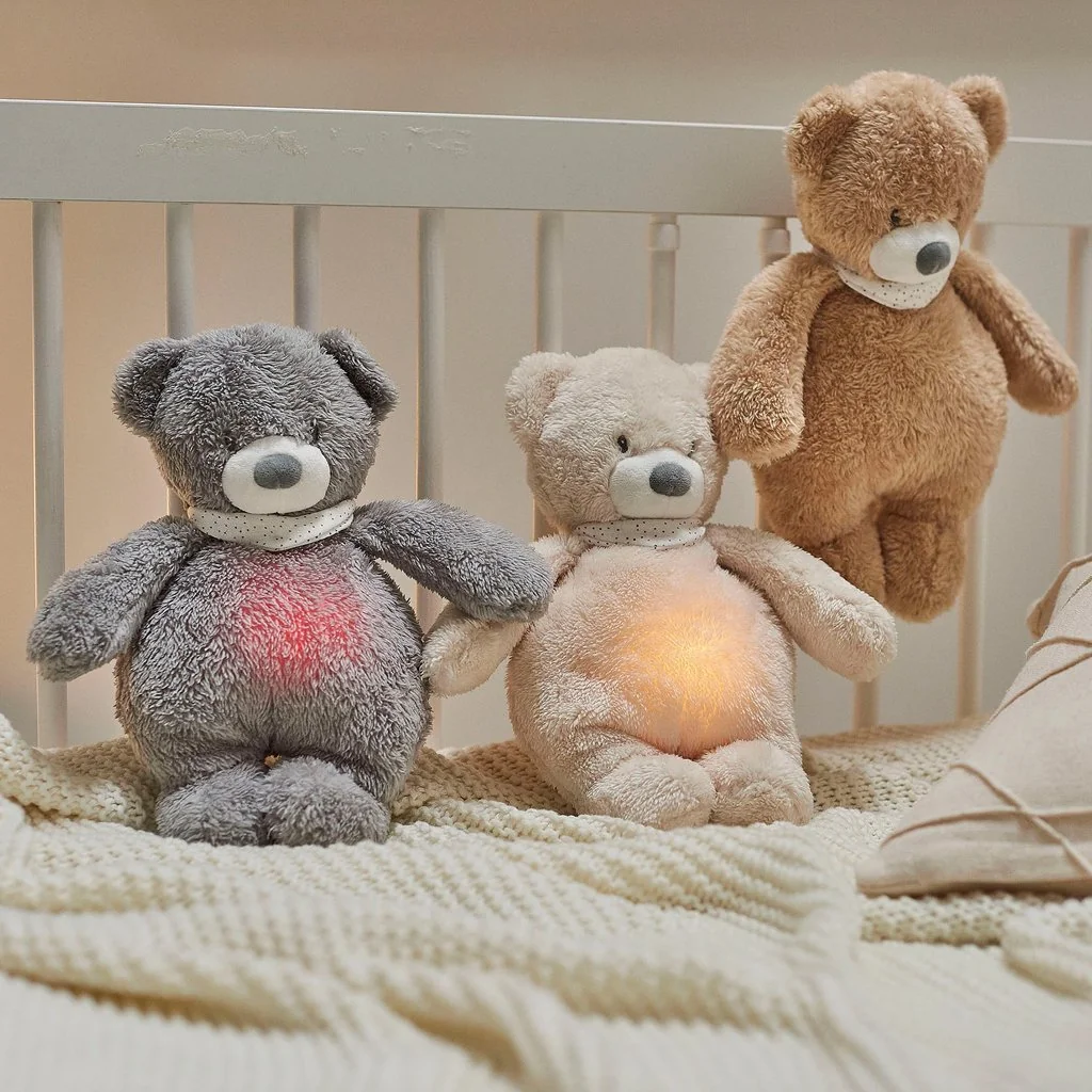 Uspávačik plyšový hudobný so svetielkom a senzorom plaču 4v1 Sleepy Bear Beige 0m+
