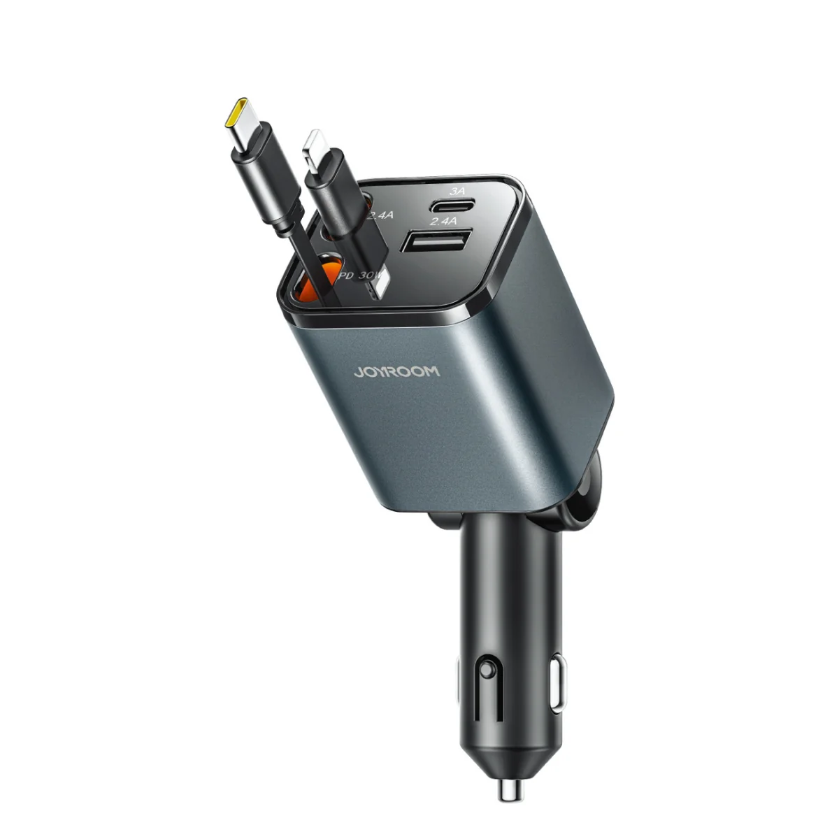 Joyroom JR-CCL05 autonabíjačka 4v1 30W, šedá