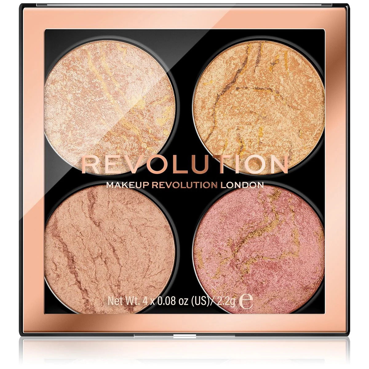 Revolution Cheek Kit Fresh Perspective paletka na tvár 1×1 ks, paletka s rozjasnňovačmi a bronzérmi