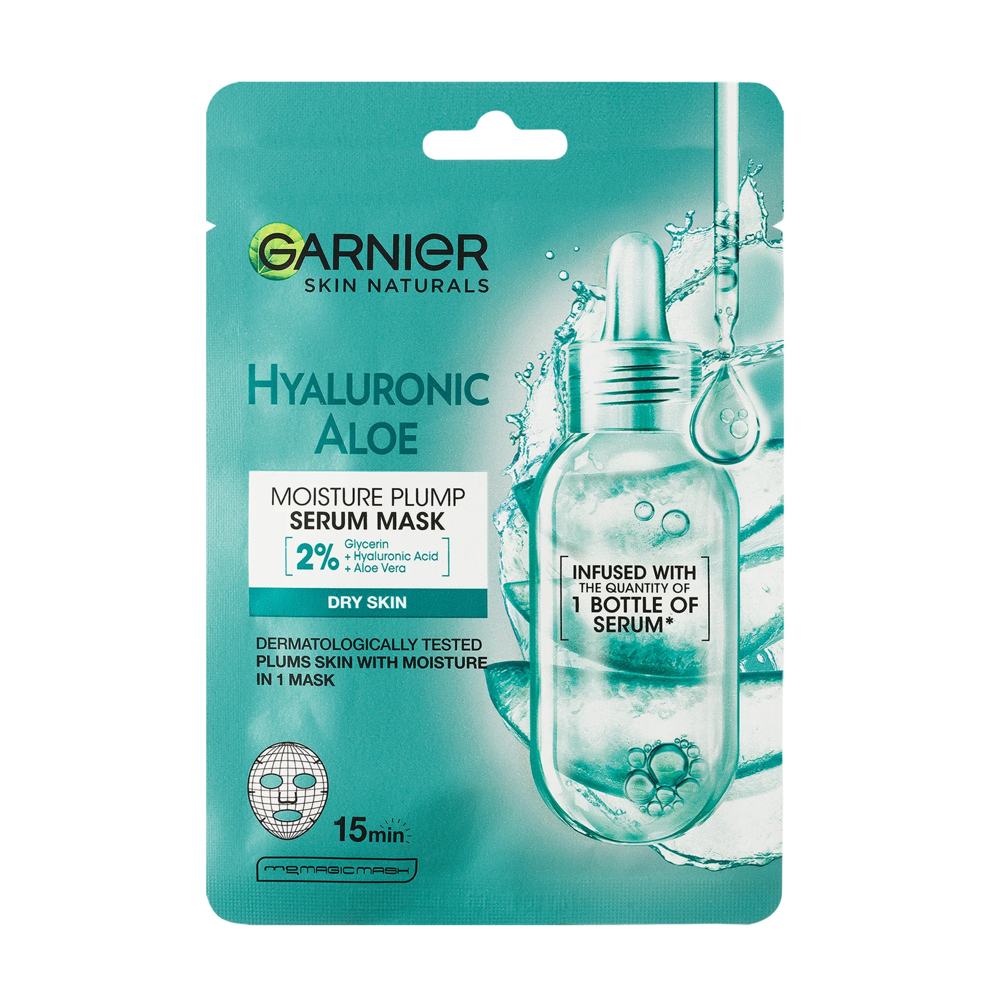 Garnier Hyaluronic Aloe maska 1×28 g, textliná pleťová maska