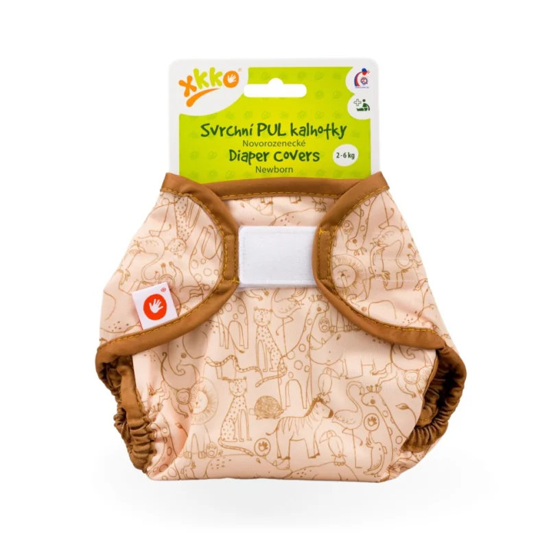 XKKO Vrchné plienkové nohavičky  Newborn - Safari Honey Mustard PULDCNB12