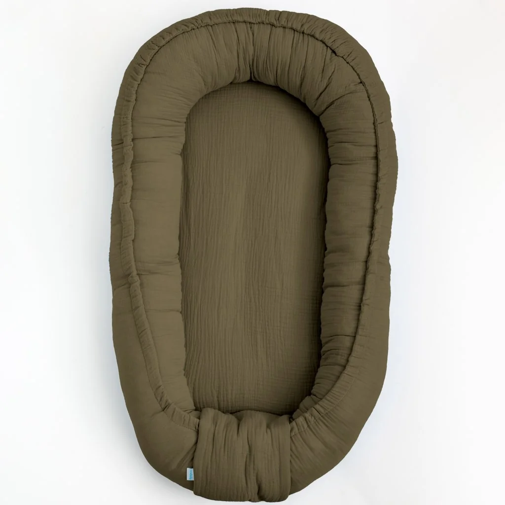 Mušelínové hniezdočko pre bábätko New Baby khaki , 20C56728