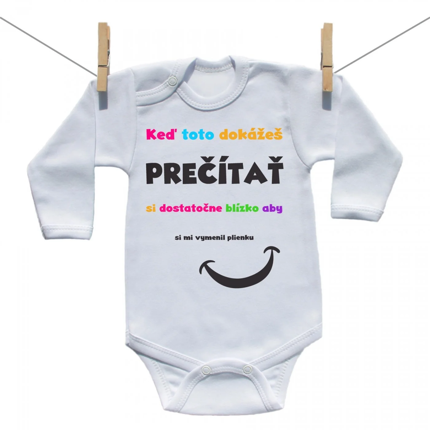 Boodyy Body s dlhým rukávom Keď toto dokážeš prečítať Veľkosť: 98