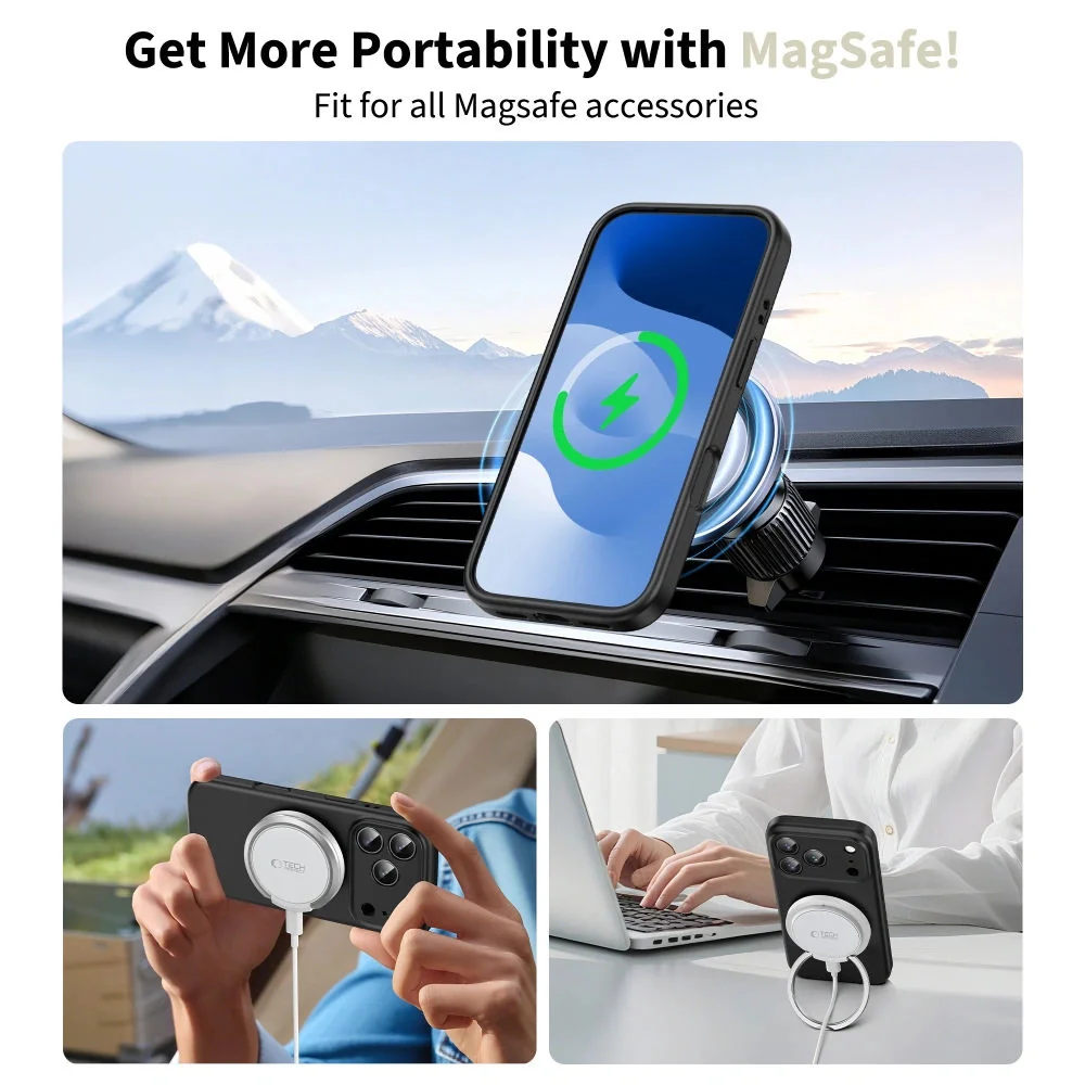 Tech-Protect Silicone MagSafe kryt na iPhone 17 Pro Max, čierny 