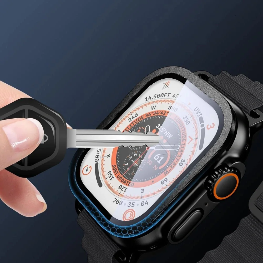 Tech-Protect Glass Ring 2x ochranné sklo na Apple Watch Ultra 1 / 2 / 3 49mm, titanium 3 49mm, titanium