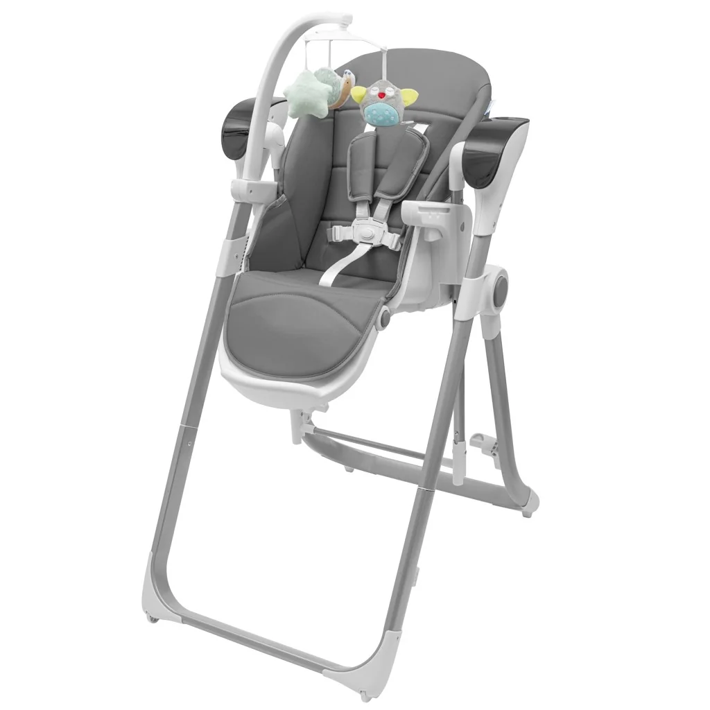 Detská jedálenská stolička 2v1 pre deti SMART New Baby grey ,